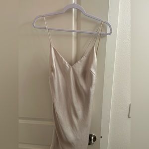 Zara Silk Dress — Champagne color